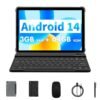 VASOUN 10.1 Inch Android Tablet with Keyboard Mouse Set, 8 Core Processor 3GB RAM 64GB ROM Tablet, Wireless Tablet for Home Office